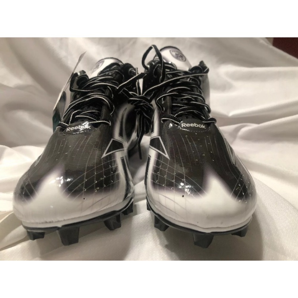 Reebok NFL Burner Speed Gray/Wht Football Cleats
